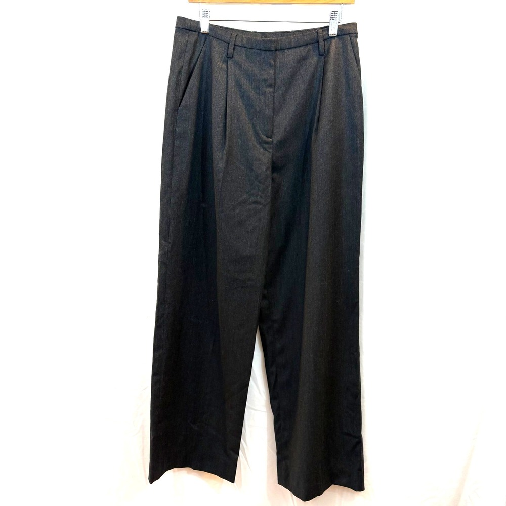 NWTs Unsubscribed Lined Wool Blend Women's Trousers‎ Dark Gray, Size 8